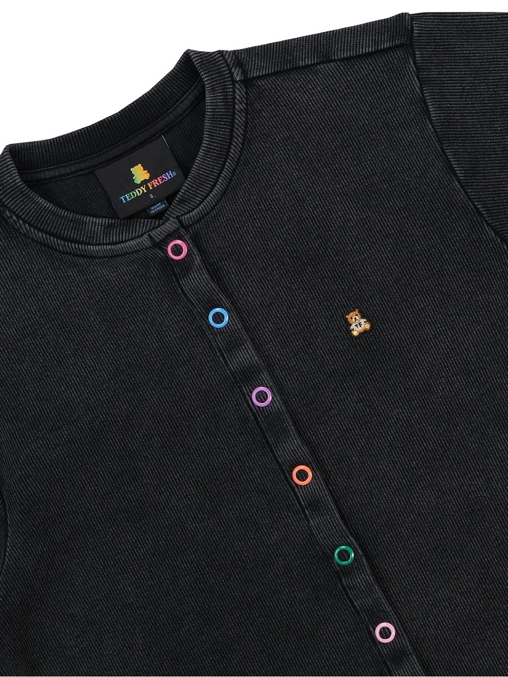 Teddy Fresh Acid Wash Rib Snaps Top - Picture 1 of 6